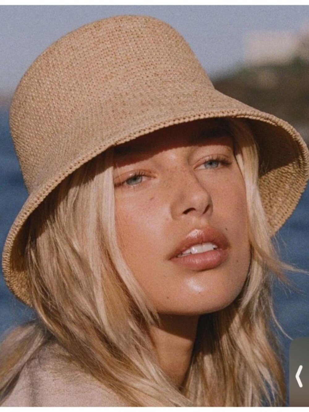 Lack Of Color The Inca Bucket Hat Straw Raffia Sun Hat Small 55CM Beige Lightwei